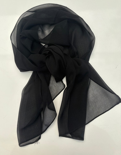 Seidenschal schwarz chiffon - seidenschal,