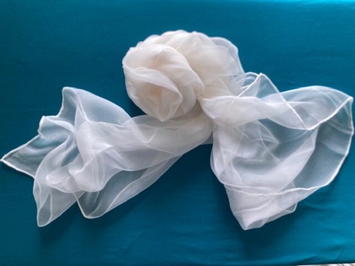 Seidenschal weiss chiffonschal - seidenschal,