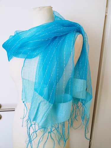 Schal stola organza seide - schal,
