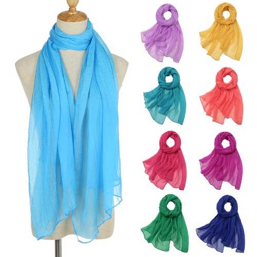 Dame einfarbig chiffon schal - dame,