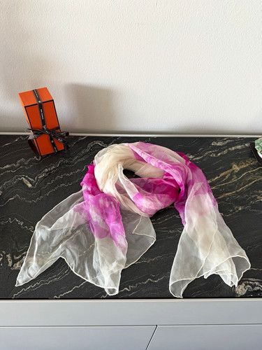 Schal tuch 100 seide - tuch, weiß